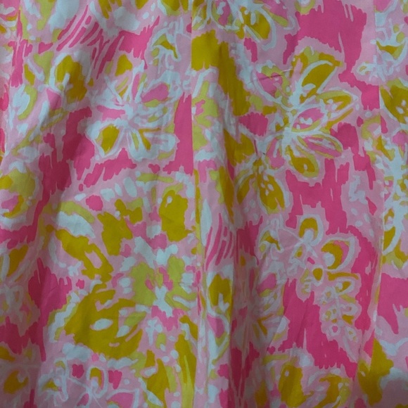 LILLY PULITZER Kir Royal Pink Yellow OOH LA LA LEVY Floral Tropical Skirt 4 - Picture 5 of 12